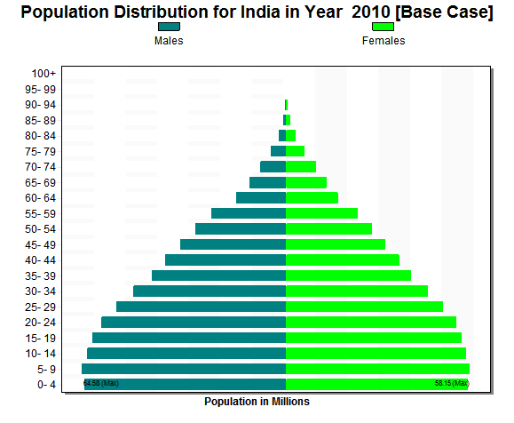 Population Distribution for India